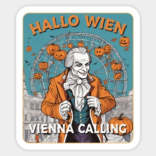 Hallo Wien . Halloween in Vienna Sticker